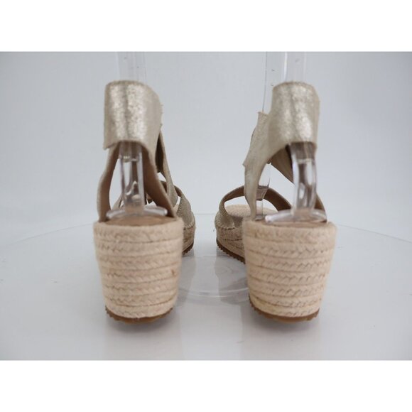 Eileen Fisher Womens Weslia Leather Ankle Strap Wedge Espadrille Sandals Size 10 - Picture 6 of 12